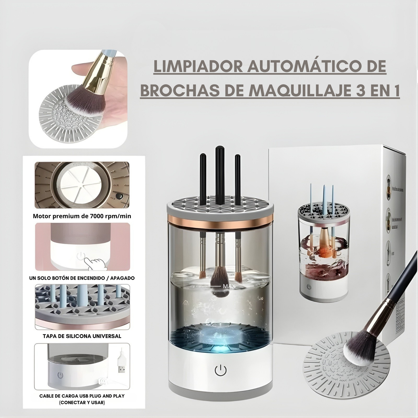 Limpiador de brochas USB